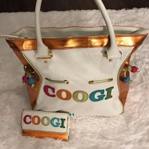 VINTAGE COOGI TOTE BAGE CREAM/PINK